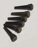 Image of Ebony Parisian Eye with Mother of Pearl Dot and Brass Ring