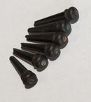 Image of Ebony with Abalone Dot Bridge Pin Set